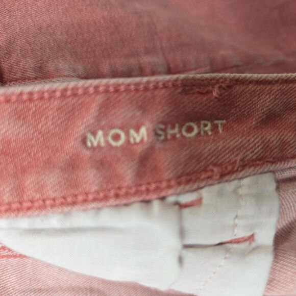 American Eagle Outfitters Jean Shorts Sz 18 Red Distressed Stretch High-Rise - Picture 8 of 9